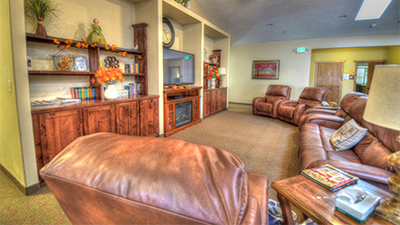 Comfortable and cozy assisted living open spaces
