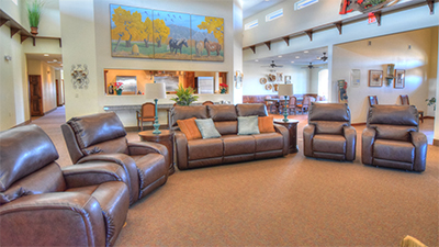 Open areas for assisted living socializing