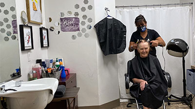 BeeHive Respite Care residents can enjoy pampering at our salon