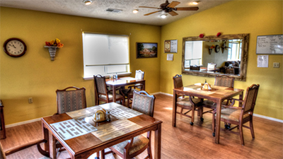 Enjoy delicious meals in our family style dining room