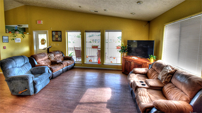 Open and comfortably spacious family room