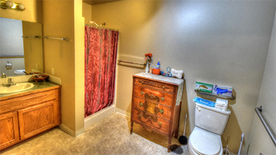 Private bathrooms for all senior care residents