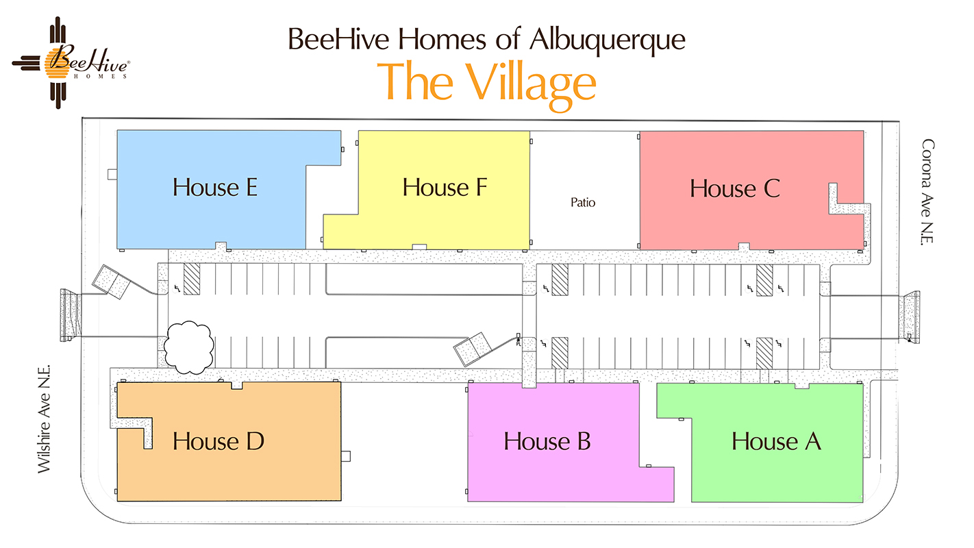 The Village at BeeHive Homes of Albuquerque Site Map