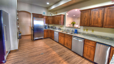 Beautiful kitchen for senior care residents