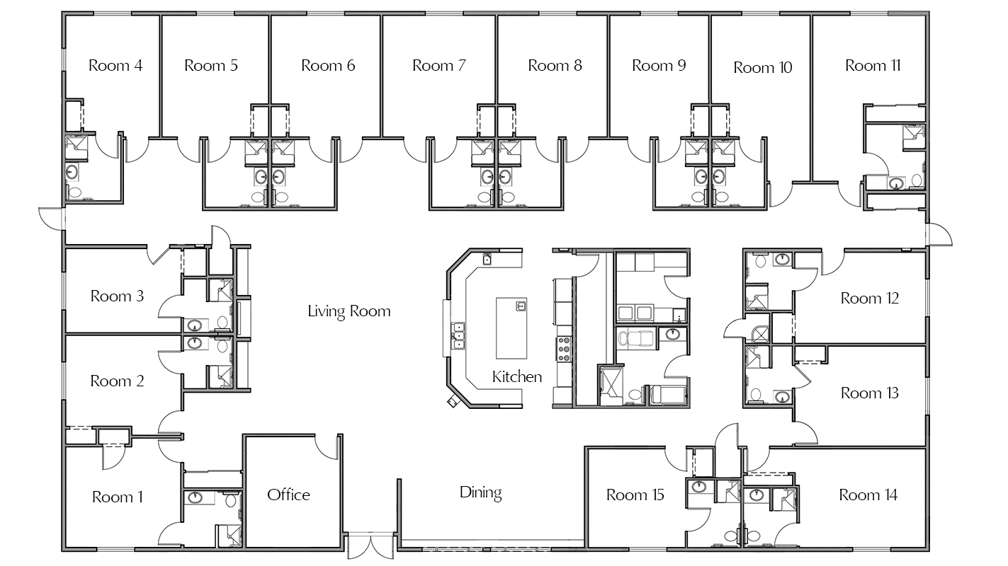 Master floorplan for the Taylor Ranch BeeHive Home