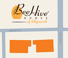 Map location of BeeHive Homes in Edgewood