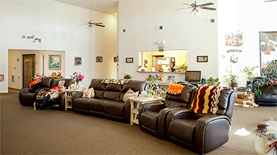 Open and spacious family room
