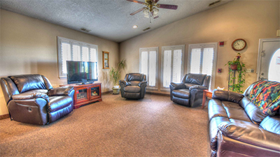 Comfortably furnished family room