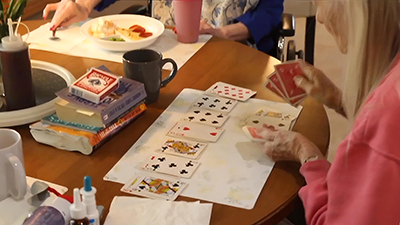 Card games and activities for residents