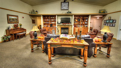 The spacious and welcoming living room