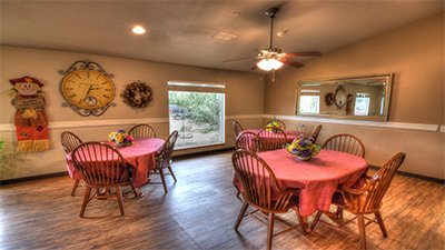 Dining area for activities and celebrations