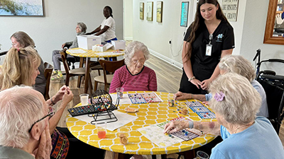 Residents playing BINGO