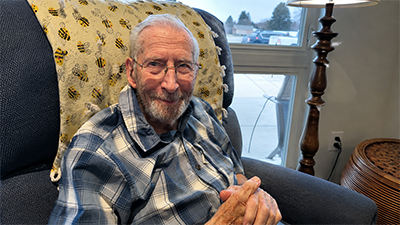Cozy respite care resident