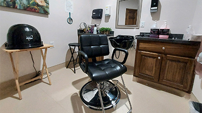 Private salon for residents