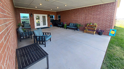Enjoy the outdoors in our covered backyard patio