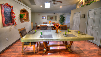 Southwest style community dining room
