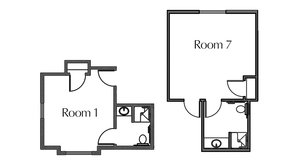 Resident room layouts for Volcano Cliffs
