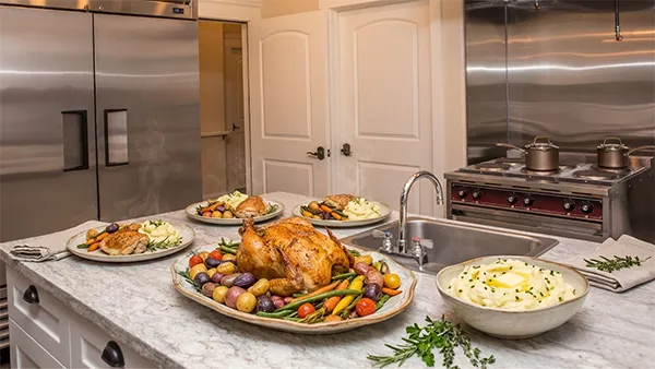 Fresh, home-cooked meals prepared daily in our kitchen