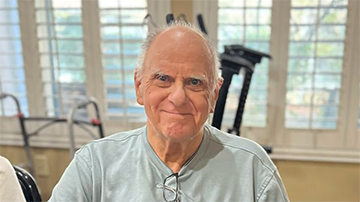 Elderly gentleman smiling