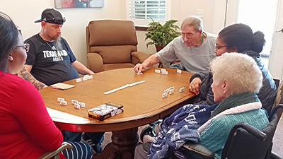 Playing dominos