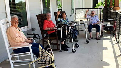 Sit on our lovely back porch that borders the wildlands of the San Antonio countryside