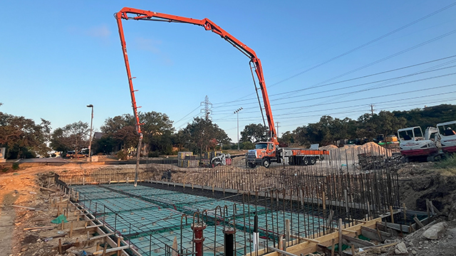 Foundation concrete pouring of the 2nd BeeHive Home of Crownridge