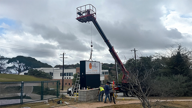 BeeHive Crownridge sign construction installation
