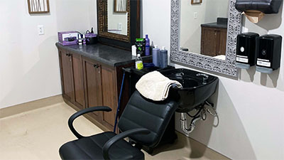 Private salon for senior care residents
