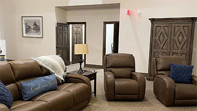 Relax in our comfortable family room