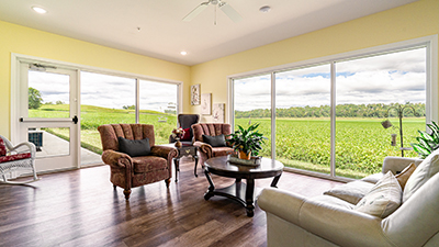 Enjoy the sunlit sitting room